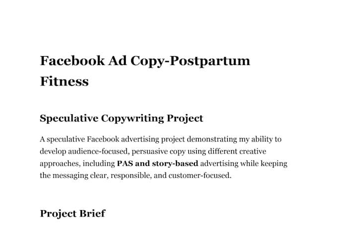 write scalable, compliance focused facebook ad copy for leads